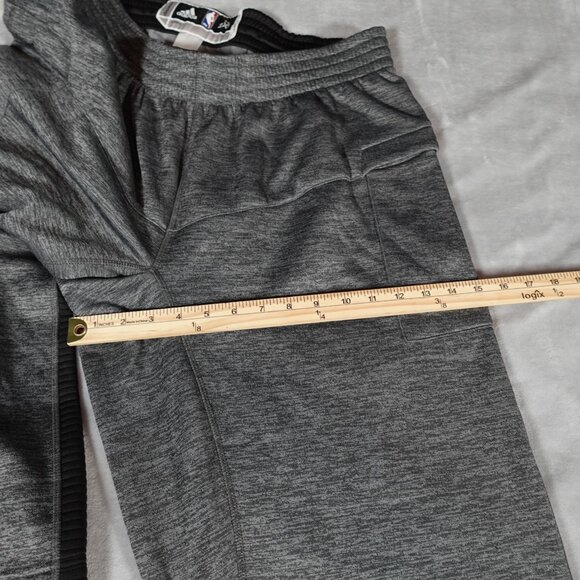 Adidas NBA Player Training Pants Mens 2XL 37” +2 Length Climawarm Gray - Picture 10 of 12
